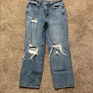 OG Loose Distressed Blue Jeans